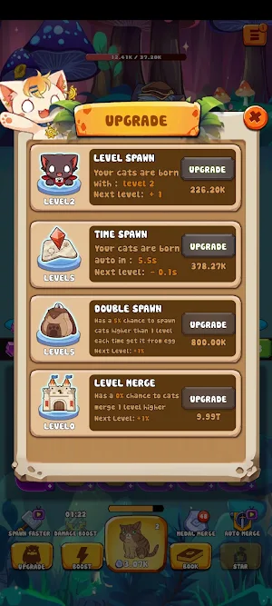 Merge Cats Battle Adventure Screenshot 1