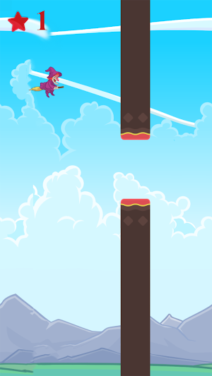 Flappy Witch Epic Run 3D Game Screenshot 1