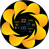 Yellow Digital Watch Face