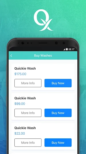 QuiXpress Wash App Screenshot 2