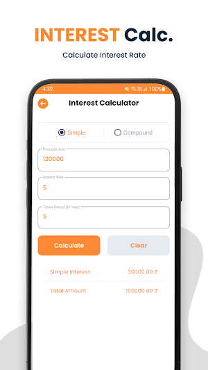CashLoan - EMI Loan Calculator Screenshot 1