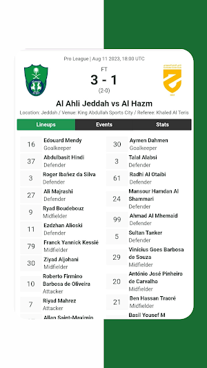 Al Ahli Saudi Matches Screenshot 2