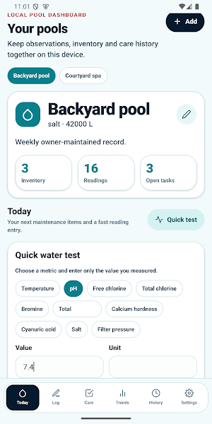 PoolLedger Pool Tracker Screenshot 1