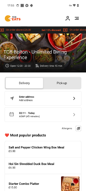 TCB Bolton - Unlimited Dining Screenshot 2