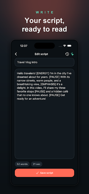 PromptCam Teleprompter Screenshot 1