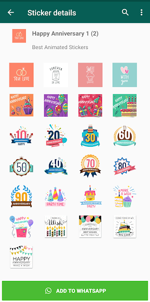Anniversary Stickers Whatsapp Screenshot 0