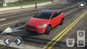 Electric Tesla X Car City Race Screenshot 0