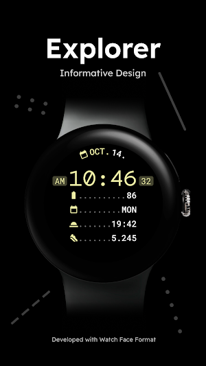 Explorer - Digital Watch Face Screenshot 0
