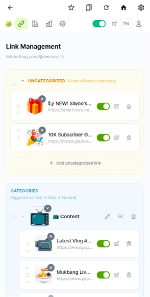 LinkMollang - All Your Links Screenshot 0