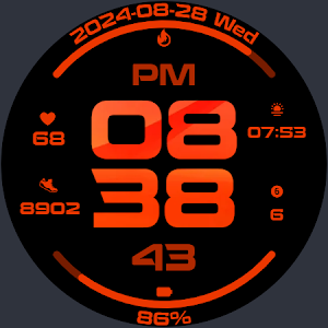 Red Emotion Watch Face Screenshot 3