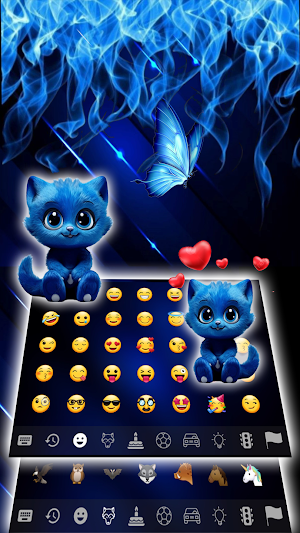 Stylish Blue Keyboard Theme Screenshot 2