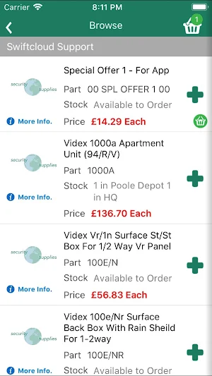 Security Supplies Screenshot 2