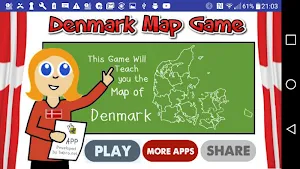 Denmark Map Puzzle Game Free Screenshot 0