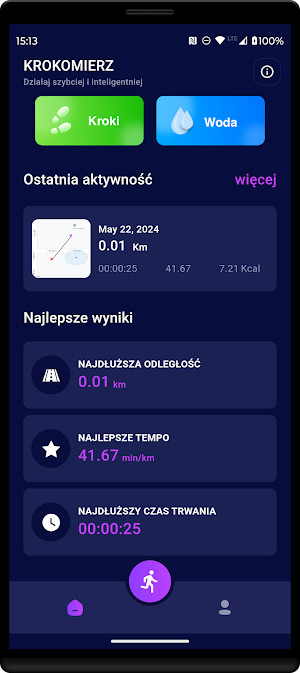 Apka krokomierz - licz kroki Screenshot 3