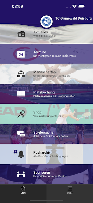 TC Grunewald Duisburg Screenshot 0