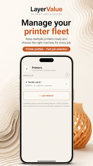 LayerValue: 3D Print Cost Screenshot 2