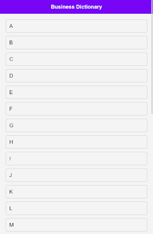 Business Dictionary Screenshot 0