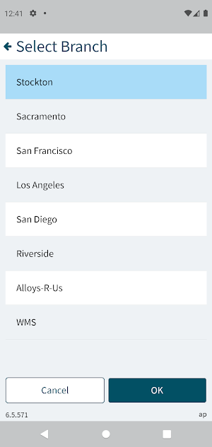BisTrack Picking Screenshot 1