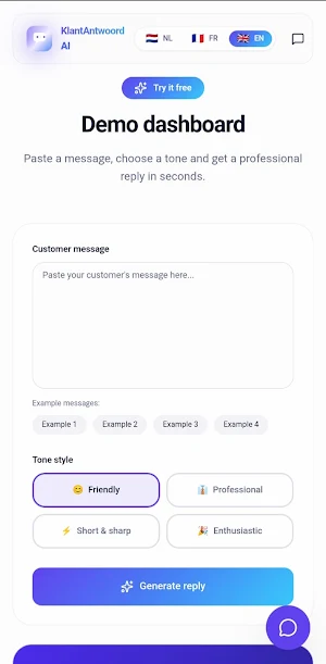 ReplyMate AI – Smart Replies Screenshot 1