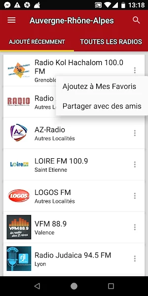 Radios de Auvergne-Rhône-Alpes Screenshot 1