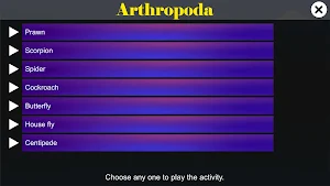 Diversity in Living:Arthropoda Screenshot 0