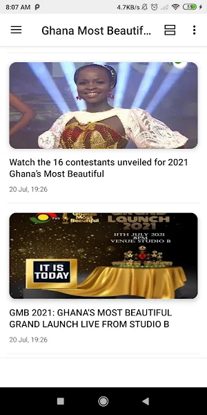 Ghana's Most Beautiful TV3 Screenshot 1