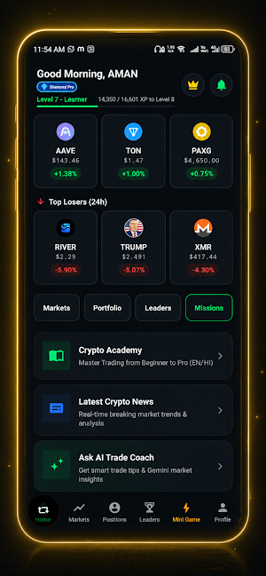 Crypto Paper Trading: BearBull Screenshot 1