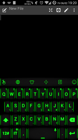 Keyboard Theme Neon Green Screenshot 0