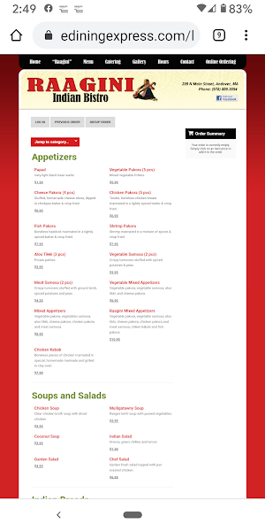 Raagini Indian Bistro Screenshot 1