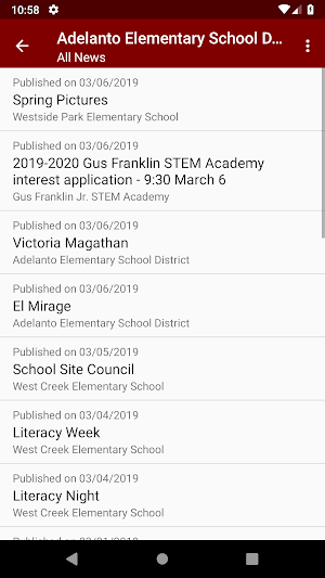 Adelanto Elementary School District Screenshot 1