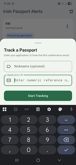 Irish Passport Alerts Screenshot 2