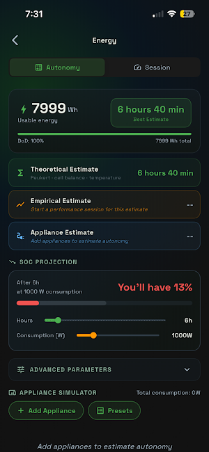 Solar Battery Monitor Screenshot 1