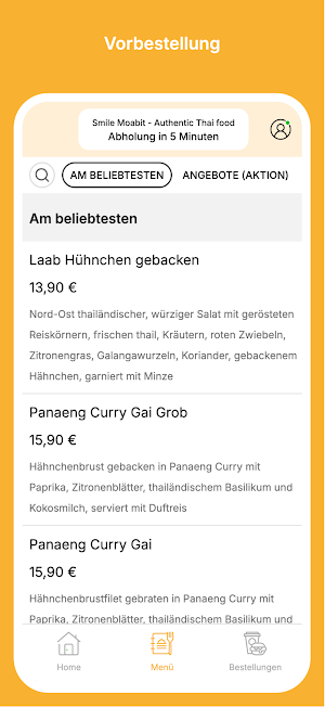 Smile - Thai Food Screenshot 1