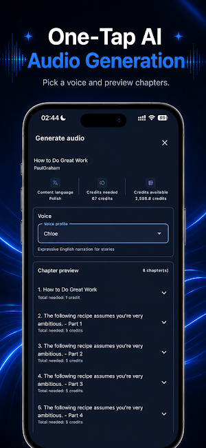WristListen - AI Audiobooks Screenshot 1