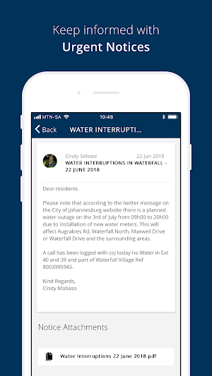 Waterfall City CommunityPortal Screenshot 2