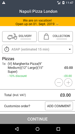 Napoli Pizza London Screenshot 2