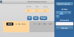 Geometric Progression Calculator Screenshot 1