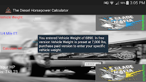 Diesel Horsepower Calculator Screenshot 3