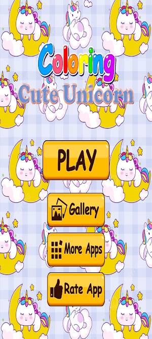 Cute Unicorn Coloring Screenshot 1