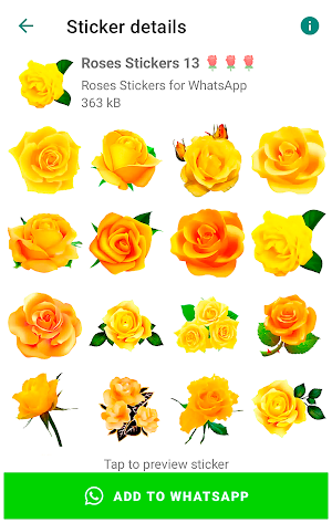 Roses Stickers for WhatsApp Screenshot 3