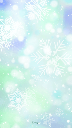 카카오톡 테마 - 겨울 눈꽃_민트 솜사탕 (카톡테마) Screenshot 0