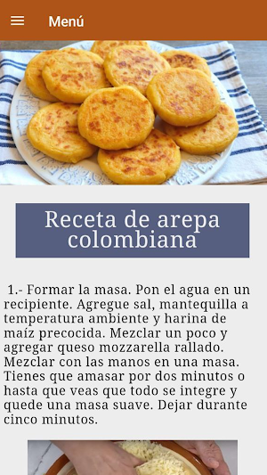 Recetas de arepas fritas screenshot 8