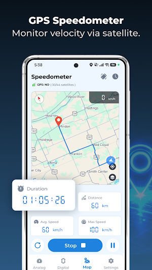 GPS Speedometer and Odometer Screenshot 1