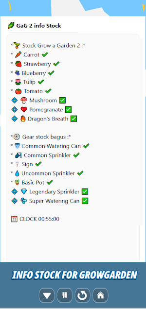 info stock for GaG2 growgarden Screenshot 2