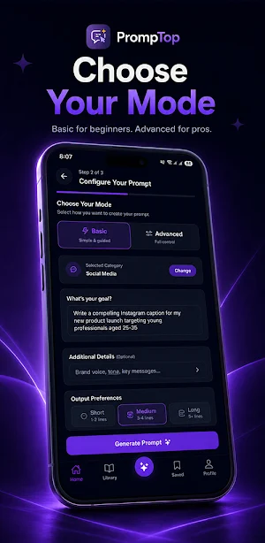 PrompTop: AI Prompt Generator Screenshot 3