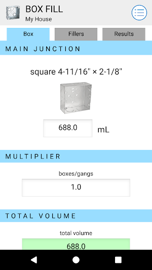 Box Fill Calculator Free Screenshot 0