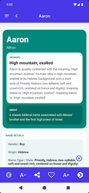 Names & Meanings (Name Ideas) Screenshot 2