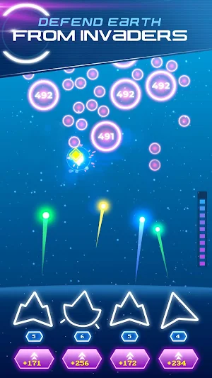 Non-Stop Space Defense - Infinite Aliens Shooter Screenshot 1