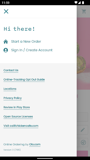 Calif Chicken Cafe Screenshot 1
