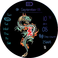 BFF66- Neon Art Dragon